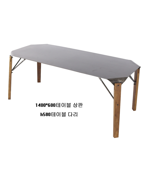 스퀘어 테이블 상판(철재)+다리(애쉬목)  조립형 (다리 580 품절)